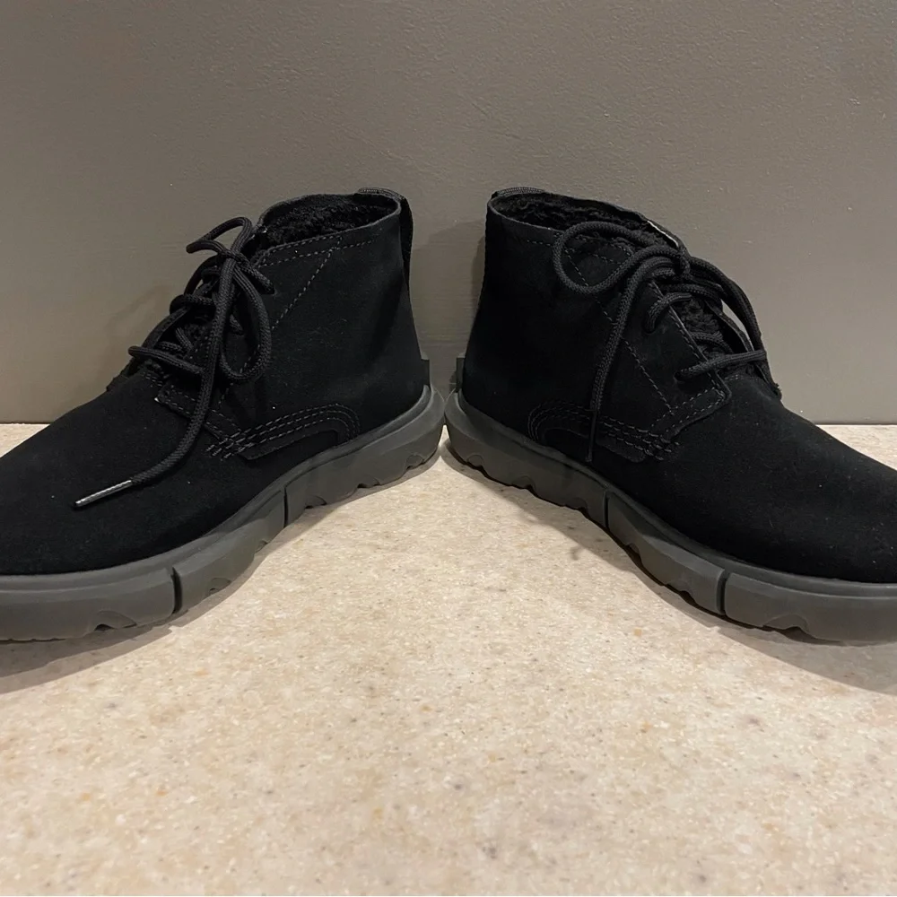 SOREL Women's Explorer II Drift Waterproof Boot Black Suede Chukka Everyday